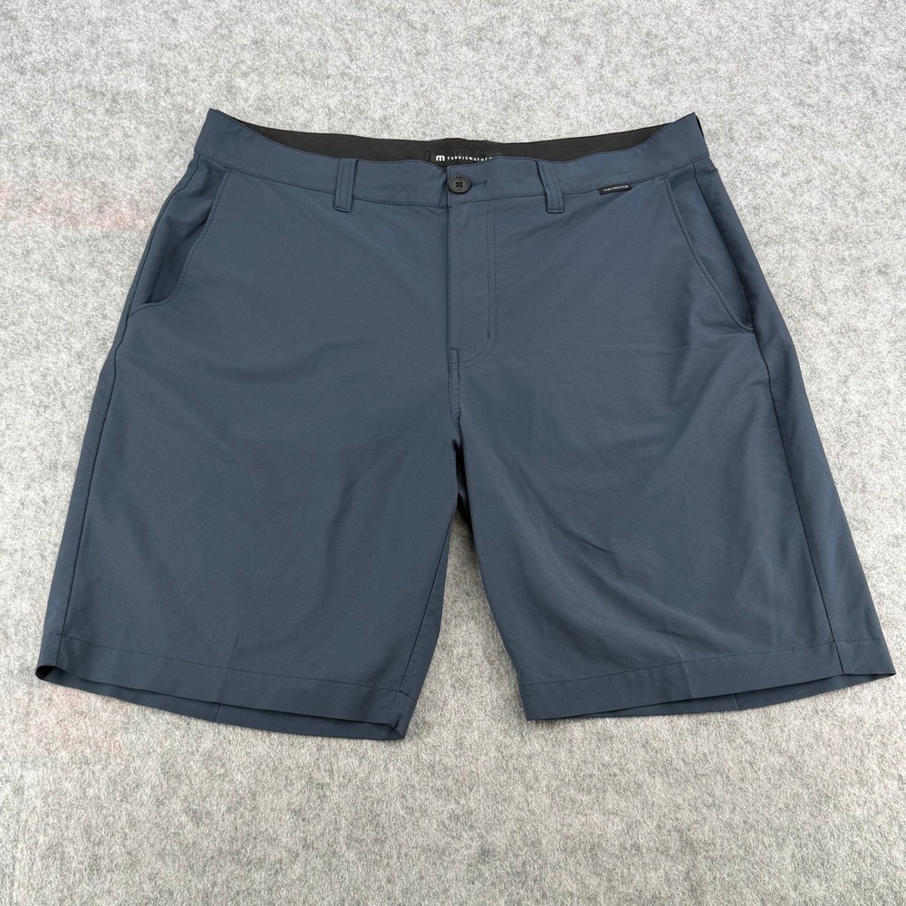 TravisMathew Beck Golf Shorts Mens 36 Dark Blue Performance Stretch 1MAA189